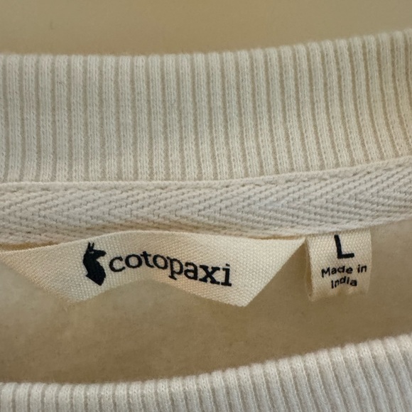 NWOT Cotopaxi Sweatshirt. Cream and multicolor, women size L - Picture 3 of 4